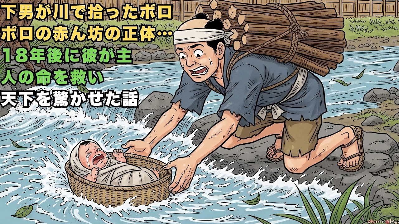下男が川で拾ったボロボロの赤ん坊の正体… 18年後に彼が主人の命を救い天下を驚かせた話 | 野談 | 時代劇 | 昔話 | 説話 | 民話