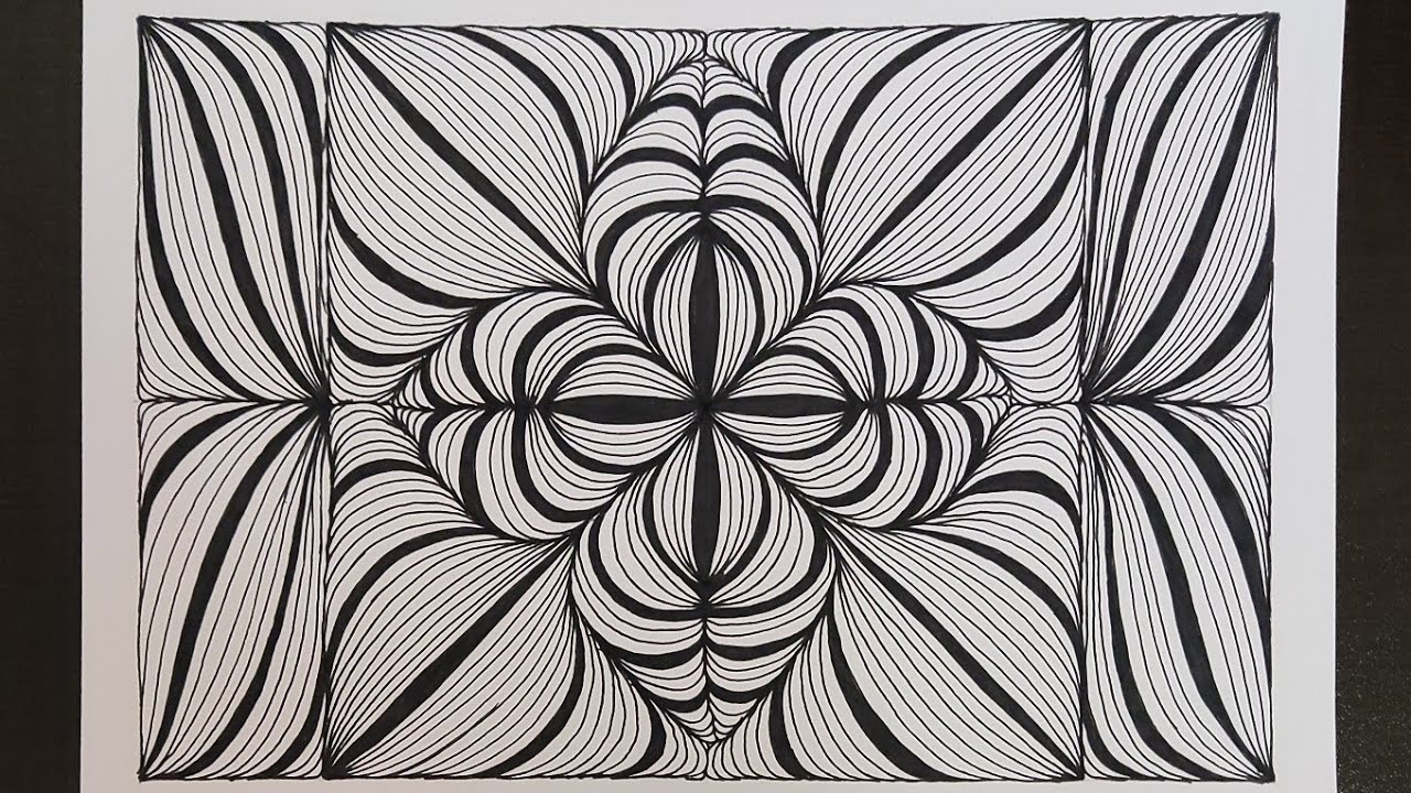 Pattern 177|How to draw pattern|zentangle pattern|doodle pattern|line pattern|pattern tutorial