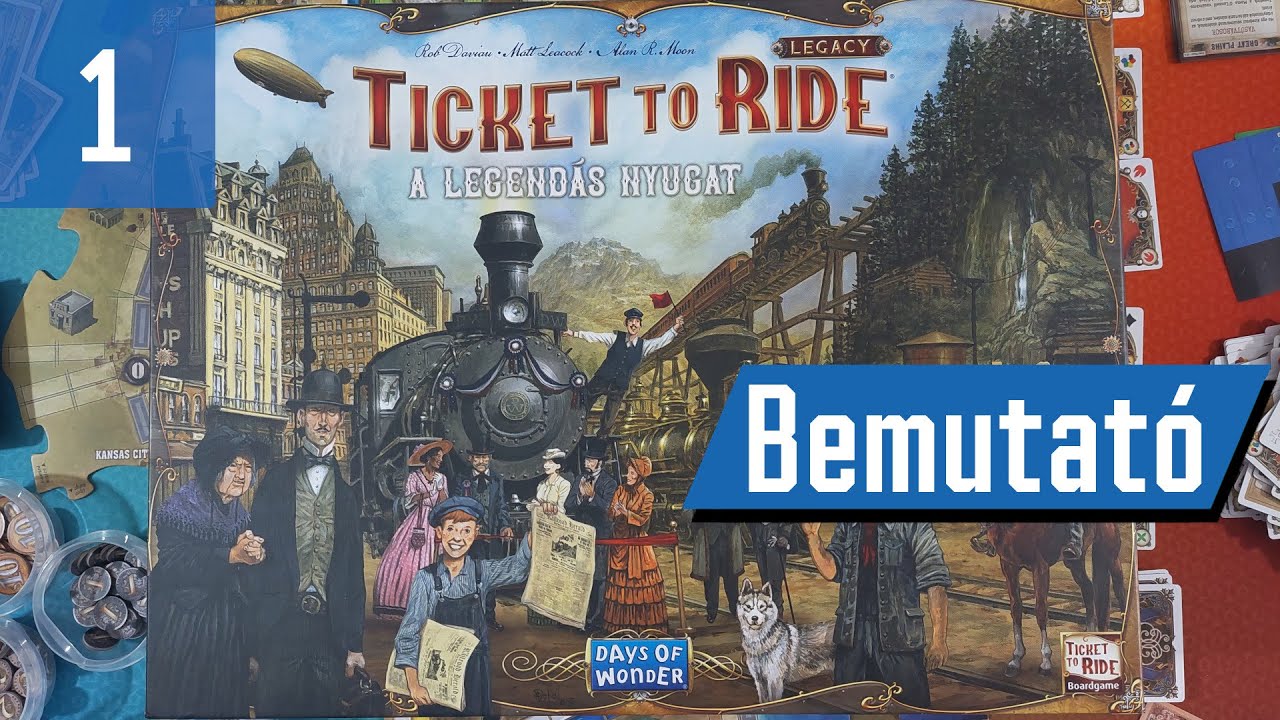 Ticket to Ride Legacy: A Legendás Nyugat | Bemutató | Első lépések | 1. Rész