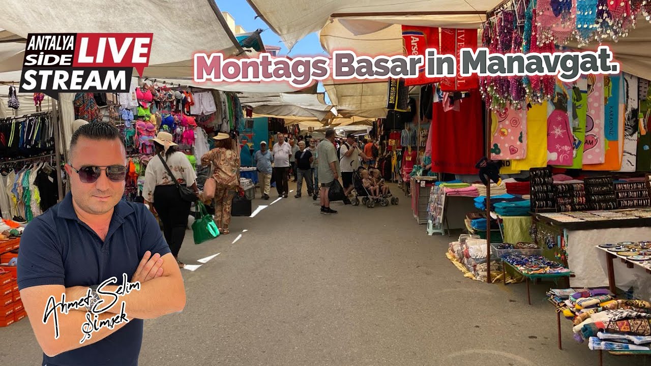Montags Bazaar in Manavgat. Live