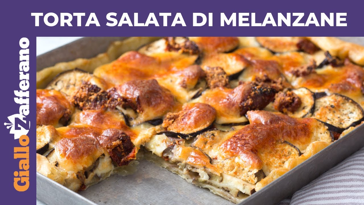 TORTA SALATA DI MELANZANE CON PASTA SFOGLIA (SENZA UOVA)
