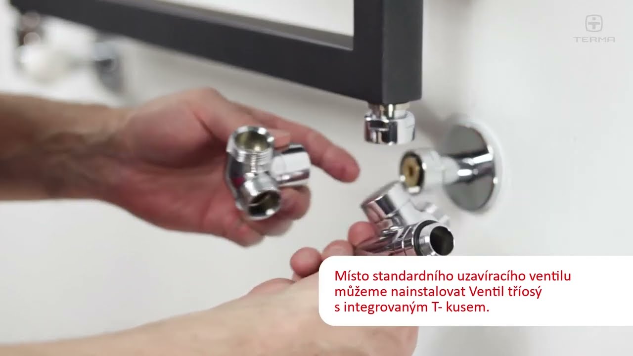 Instalace topn&eacute; tyče pomoc&iacute; Ventilu tř&iacute;os&eacute;ho s integrovan&yacute;m T-kusem