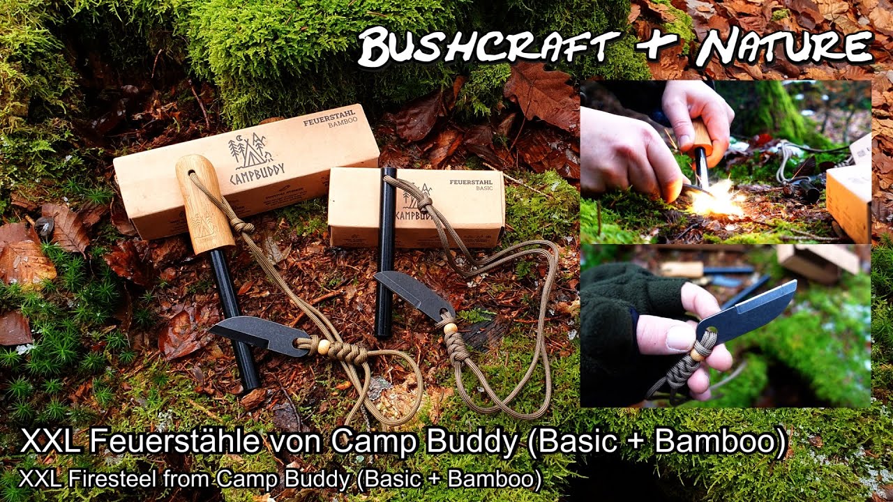 Feuerstahl von Camp Buddy (Bamboo + Basic) / Firesteel from Camp Buddy (Bamboo + Basic)