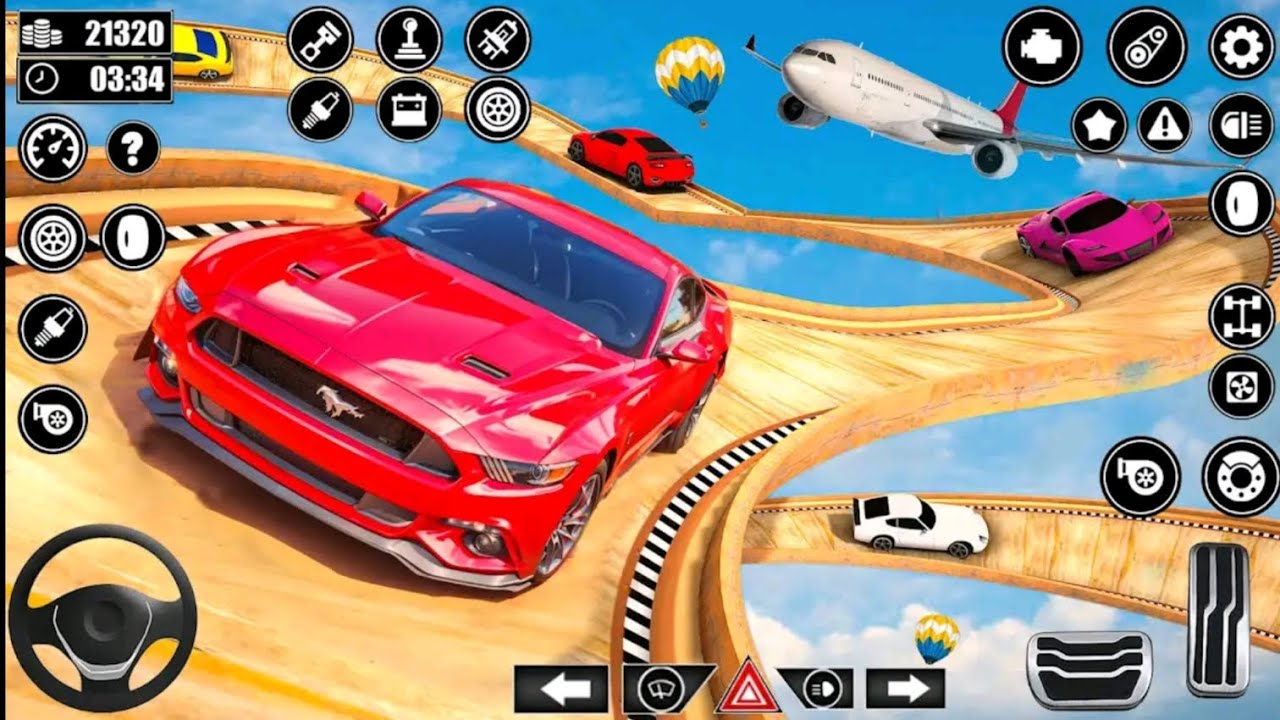 Car GT stunt master 3D Game with crazy car stunt drivin on mega ramps