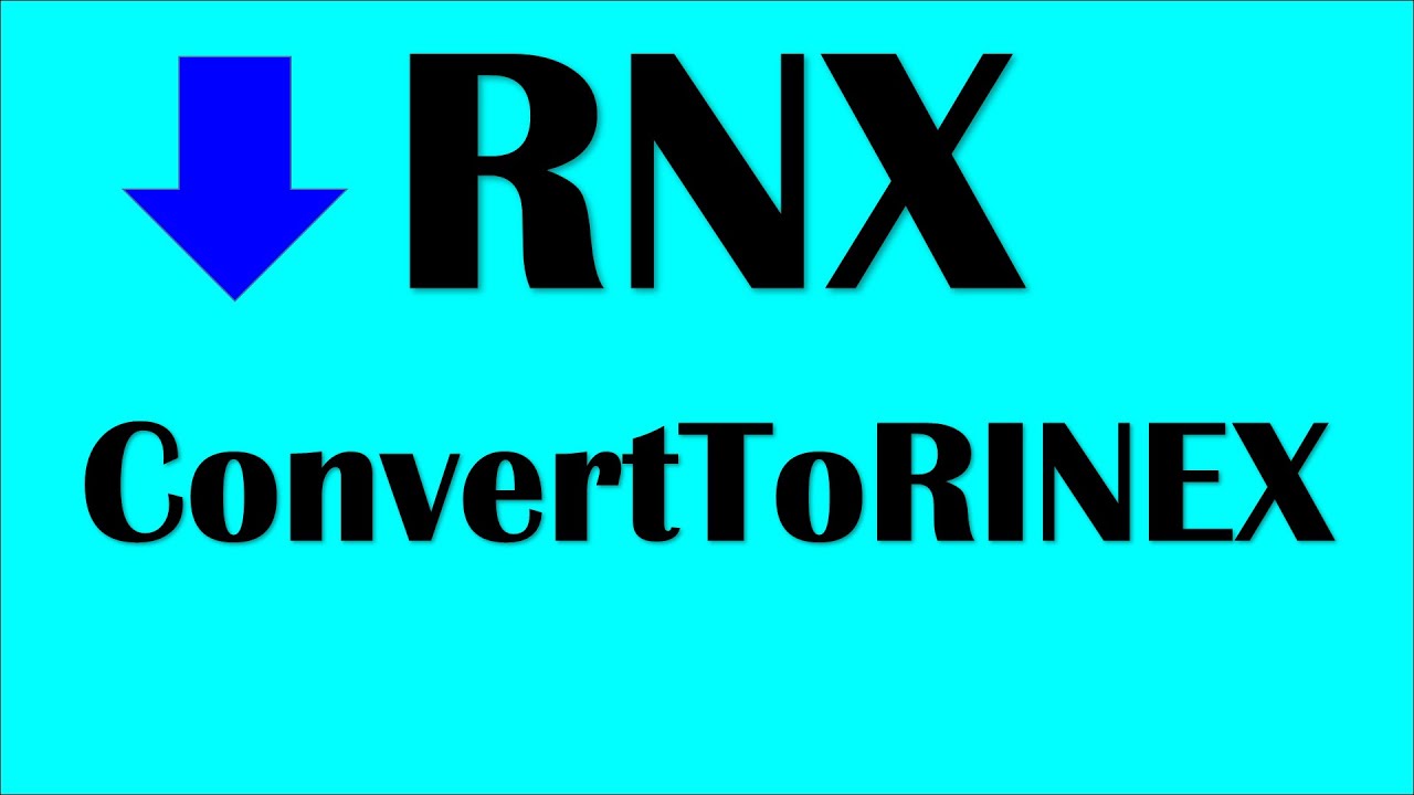 Convert To Rinex (ConvertToRinex) para convertir archivos .T02 a rinex GPS GNSS