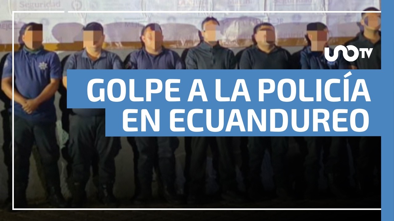 Golpe a la polic&iacute;a en Ecuandureo: arrestan a su director y 10 elementos ligados al &ldquo;Mencho&rdquo;