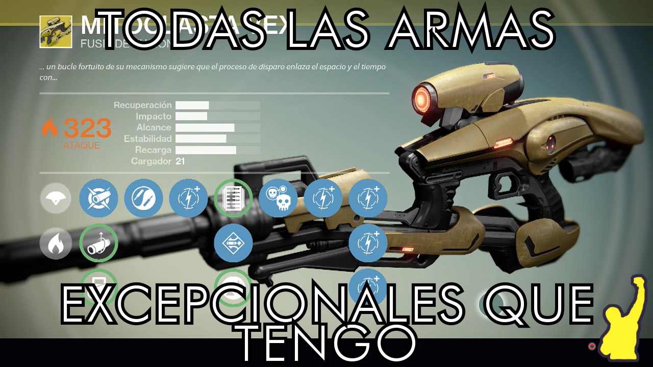 Destiny - Todas las Armas Excepcionales que tengo