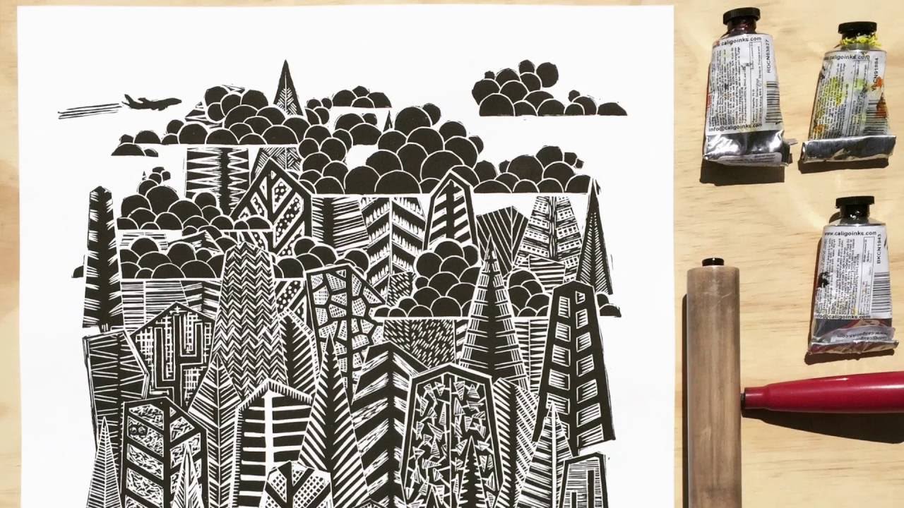 Block Printing on Fabric - Making a Linocut T-Shirt