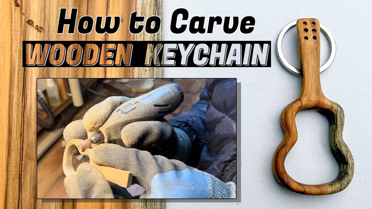 Making a wooden keyring(carving)