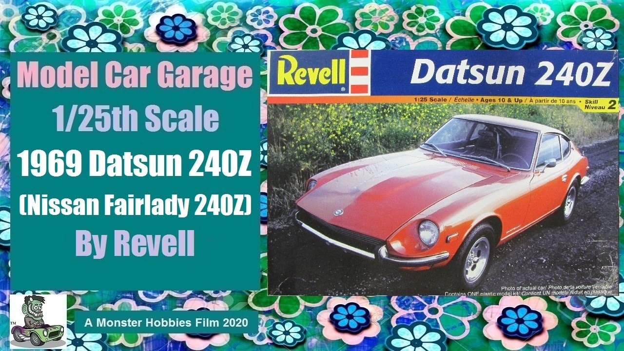 Model Car Garage - 1969 Datsun 240Z Model Kit By Revell - A Model Car Unboxing Video