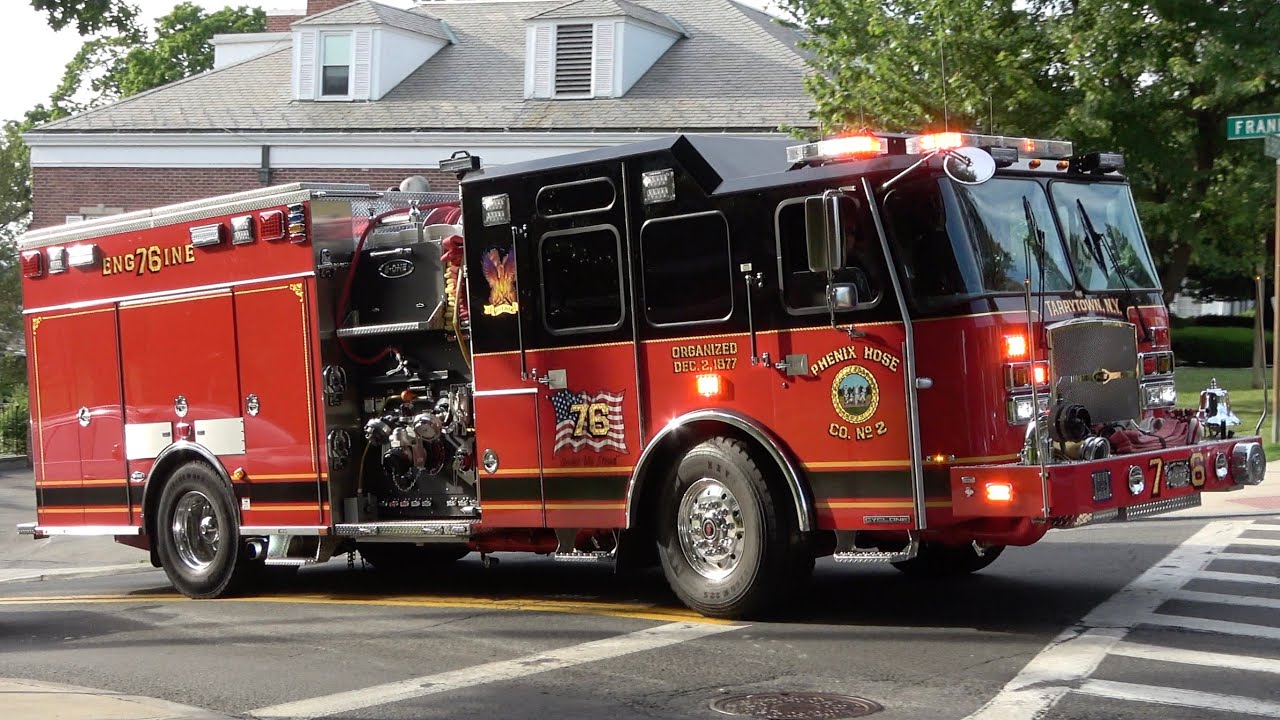 Tarrytown FD Engine 80, Car 2461, Engine 76, & Ladder 37 Responding