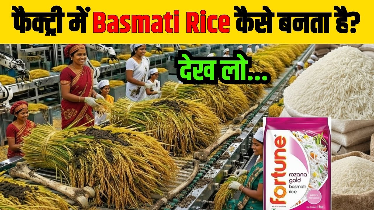 फैक्ट्री में बासमती चावल कैसे बनता है? | How Basmati Rice Is Made | Basmati Rice Factory