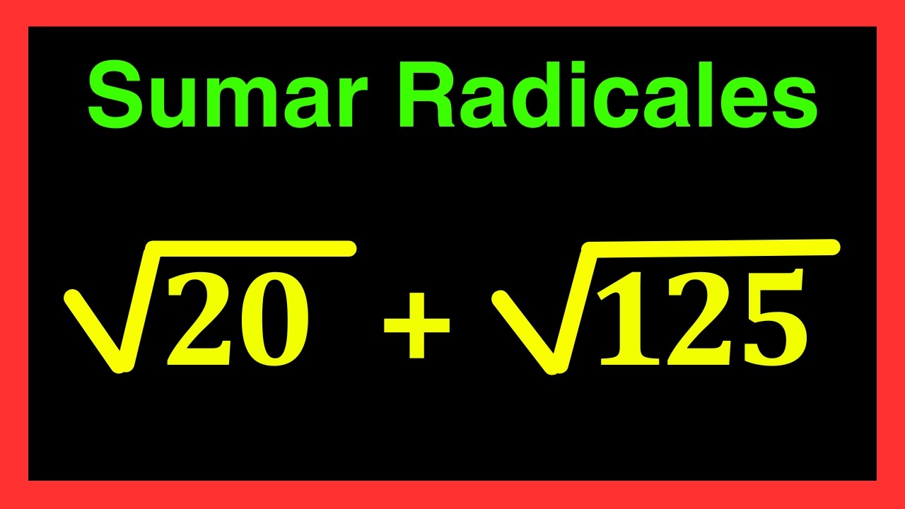 ✅👉Como Sumar Radicales  ✅ Suma de Radicales