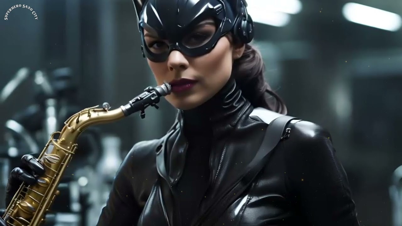 In Sax City  #catwoman 🎼 #CatWoman 🎷🐈‍⬛ | Jazz Ambience - Cinematic🌿