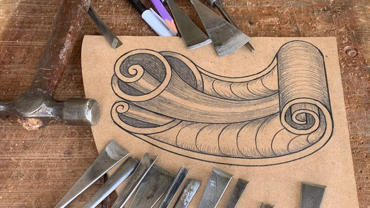Easy and simple wood carving for beginners // tutorial