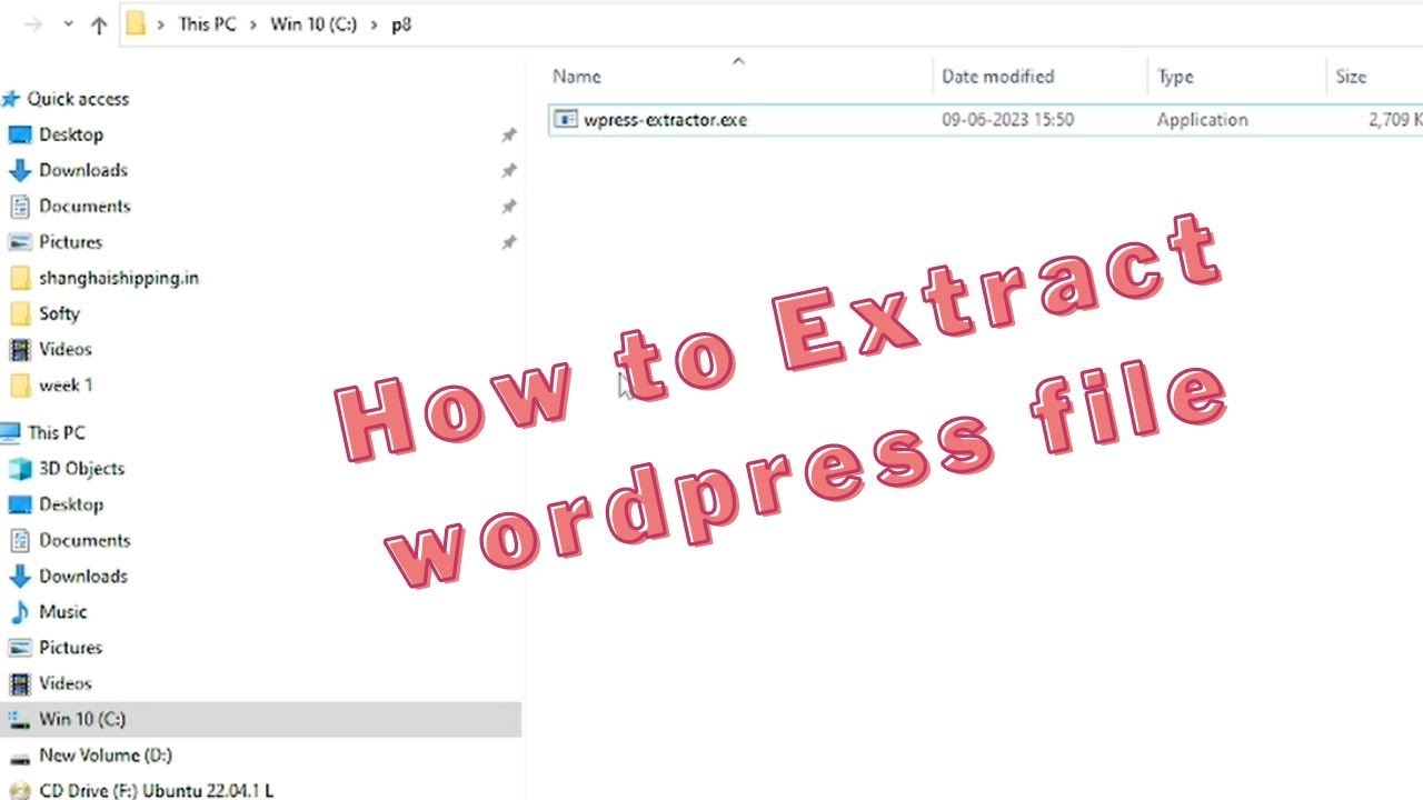 How to extract WordPress Data backup from .wpress file