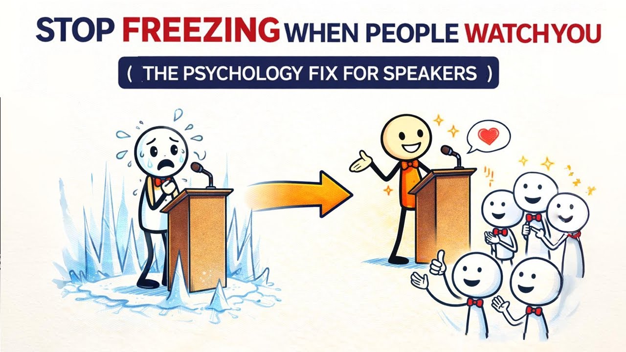 Stop Freezing When People Watch You (The Psychology Fix for Speakers in 9 Minutes)