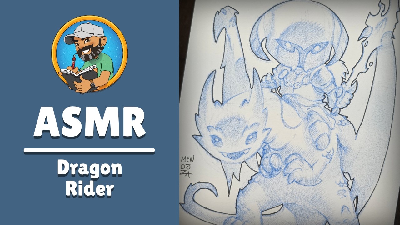 Making a Thing: Dragon Rider | ASMR Monster Drawing