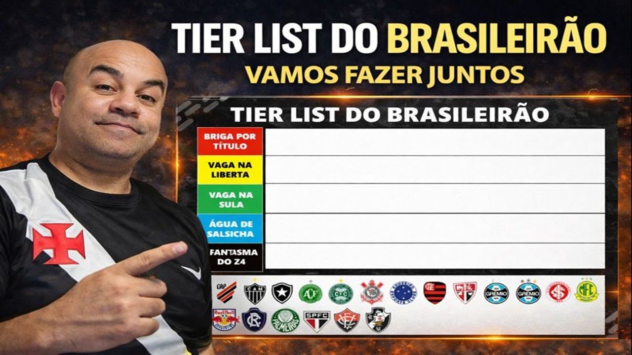 TIER LIST! QUAL SERÁ A BRIGA DO VASCO NO BRASILEIRÃO? VAMOS FAZER JUNTOS!
