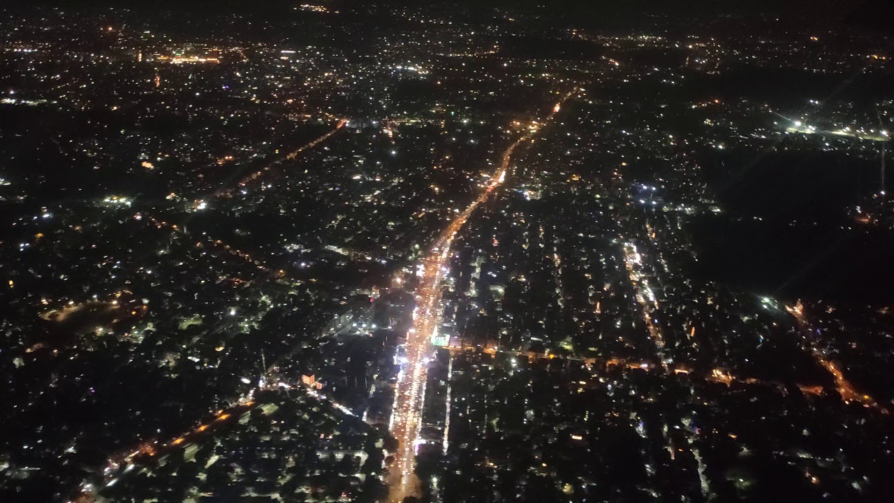 Best ever IGI Delhi Airport landing at Night 4K