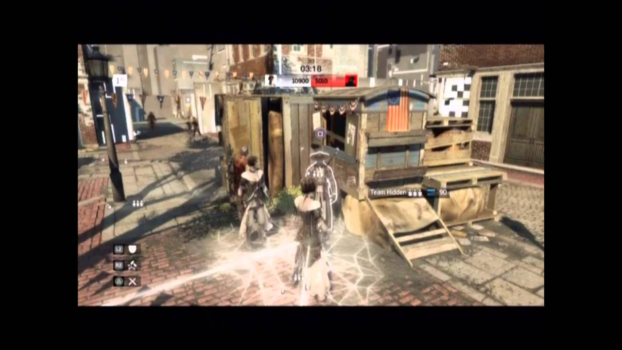 Assassin's Creed 3 - Manhunt - My first match on PS3!