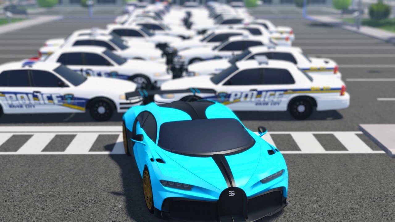 1 Bugatti vs 30 Police Officers ERLC Manhunt!