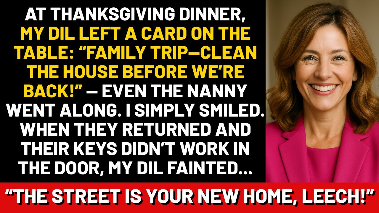 At Thanksgiving dinner, my daughter-in-law left a card on the table: “Family trip—clean the house..