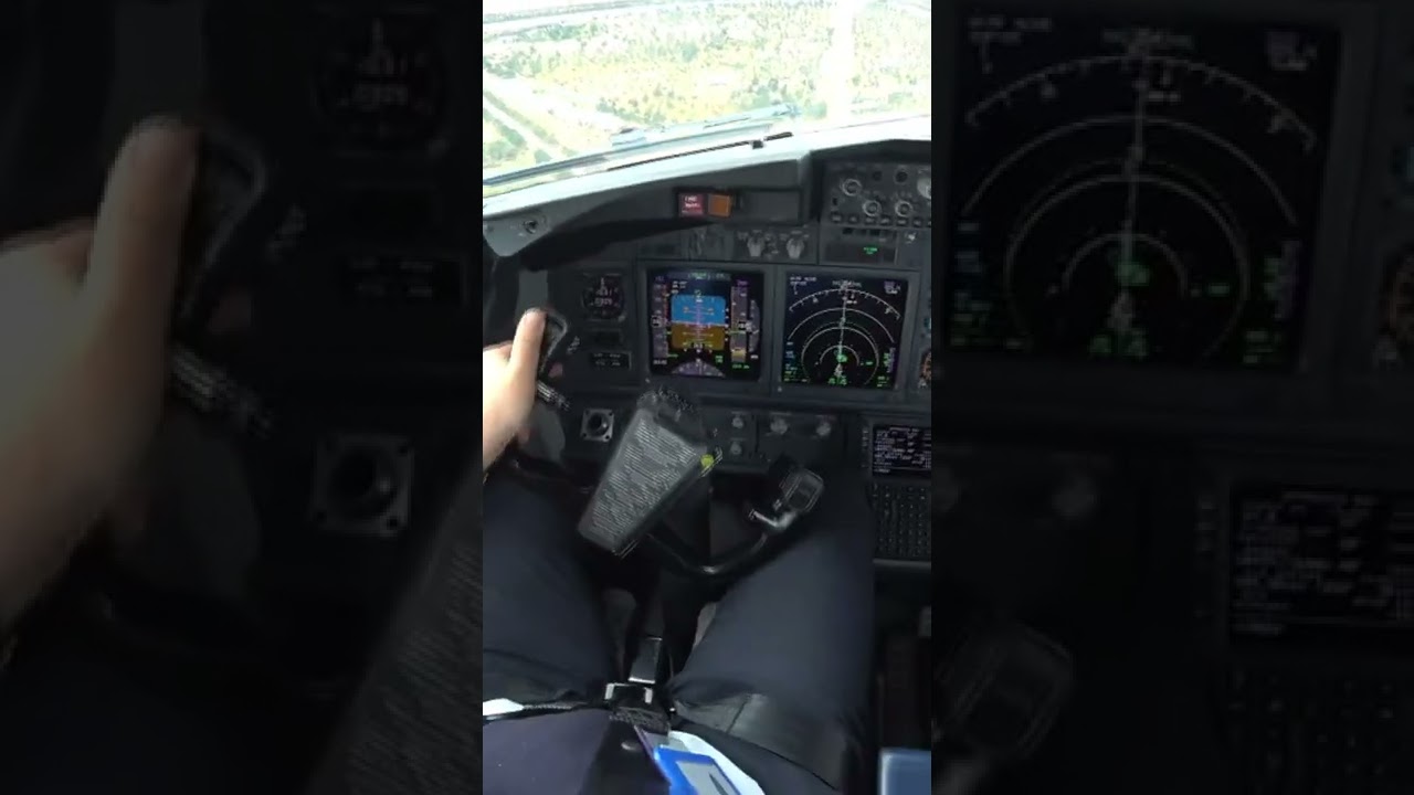 Gusty Wind Landing Pilot Cockpit Camera #Shorts