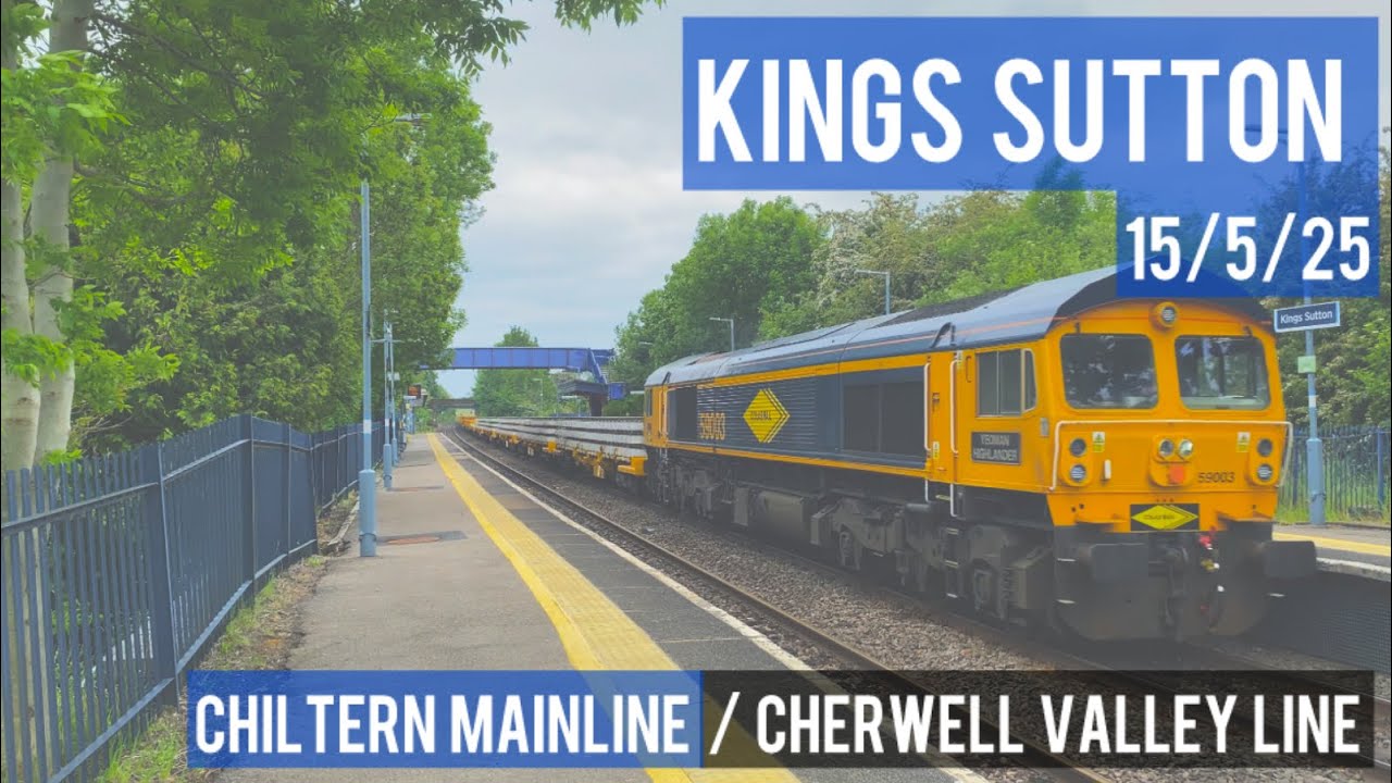 Freight, Voyagers, 68’s and Chilterns New Livery at Kings Sutton, CML/CVL, 15/5/25