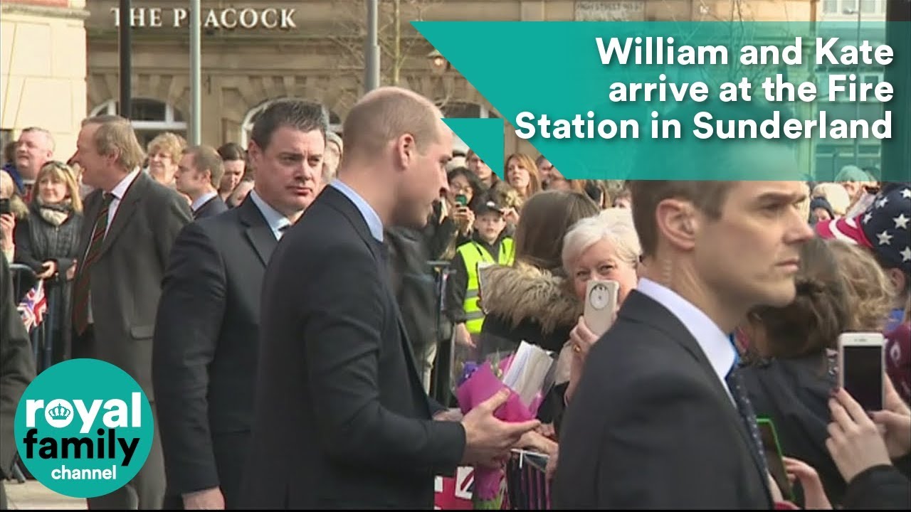 William and Kate arrive at the Fire Station in Sunderland