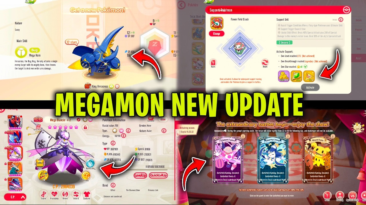  😍 MEGAMON NEW UPDATE & FEATURES | GOT KING HERACROSS FROM BIDWAR 🥰