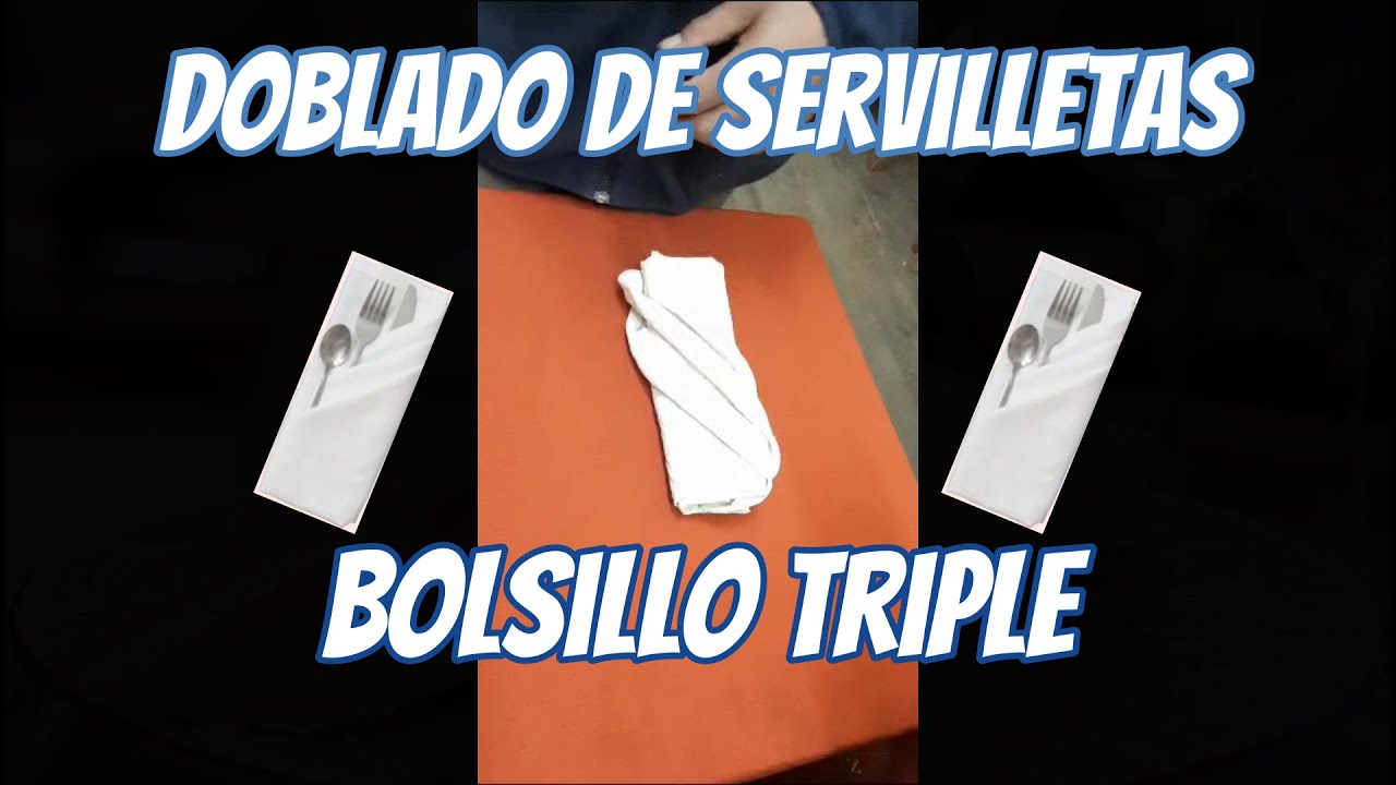 bolsillo triple - Doblado de servilletas