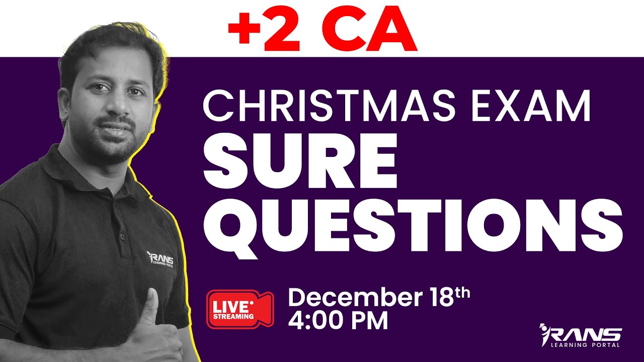 Plus Two Computer Application:  Christmas Exam Sure Questions| Rans Learning