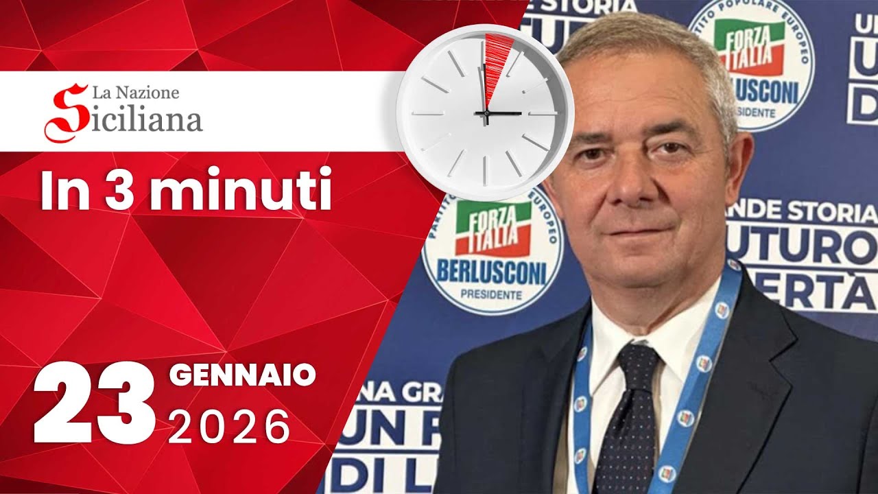 “IN TRE MINUTI” NOTIZIARIO DEL 23 gennaio 2026