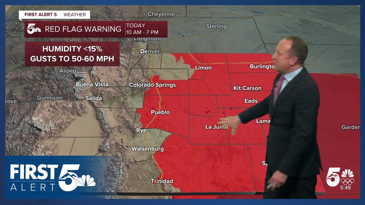 Critical fire danger returns Wednesday as heavy snow hits the mountains