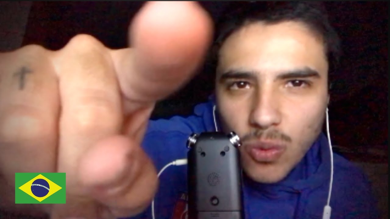 [ ASMR em Português Binaural ] Mouth Sounds & Hand Movements