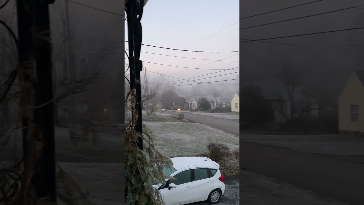 Freezing mist/ freezing fog #freeze #freezing #freezingweather #fog #most #cold #morning #shorts #tn