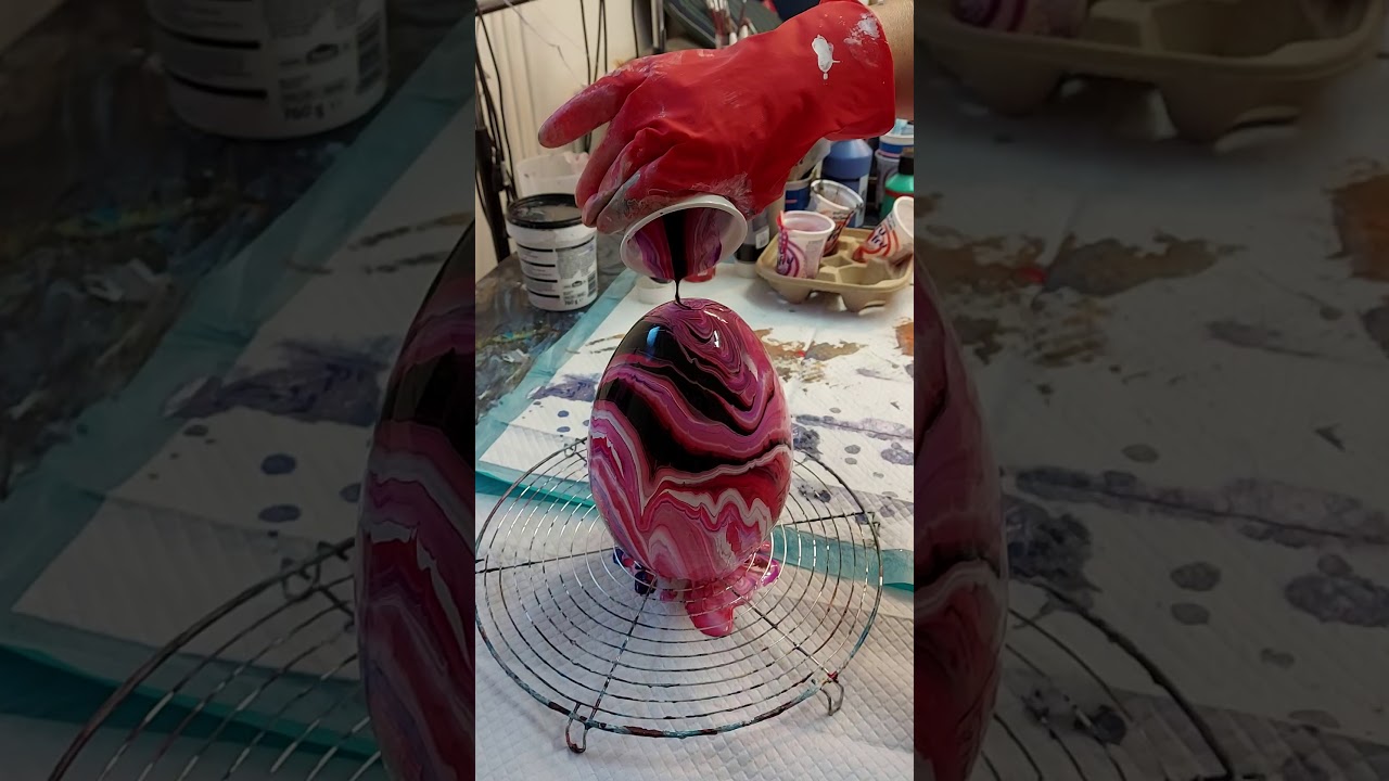 Acrylic Pouring Easter Egg.