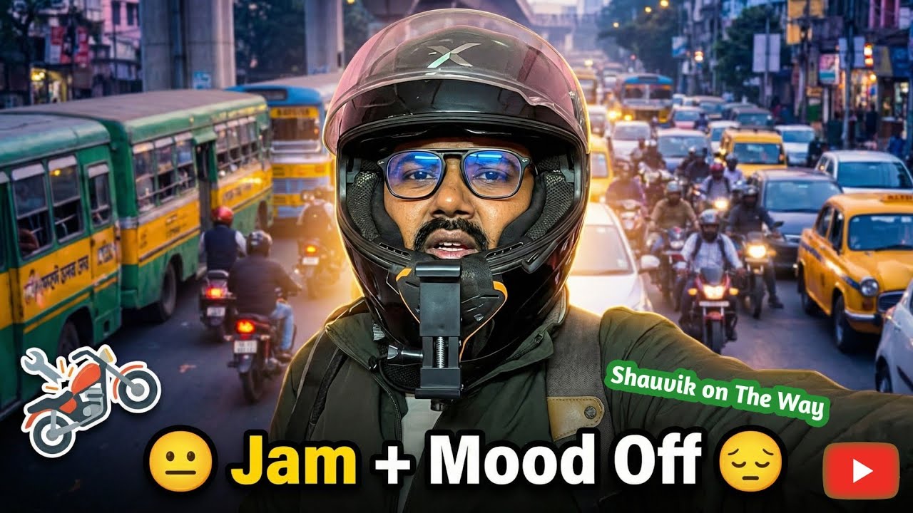 আজ শহরটা খুব heavy লাগছিল 😔 | Traffic, Bike Trouble & Friends | Bengali Moto Vlog