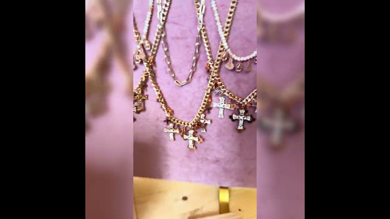 Collana croci strass