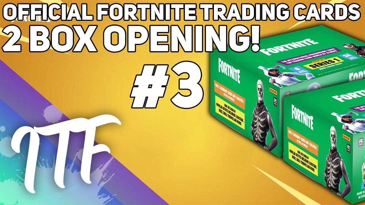 Unboxing 2 Boxes of Fortnite Series 1 Trading Cards #3! (Fortnite Battle Royale)