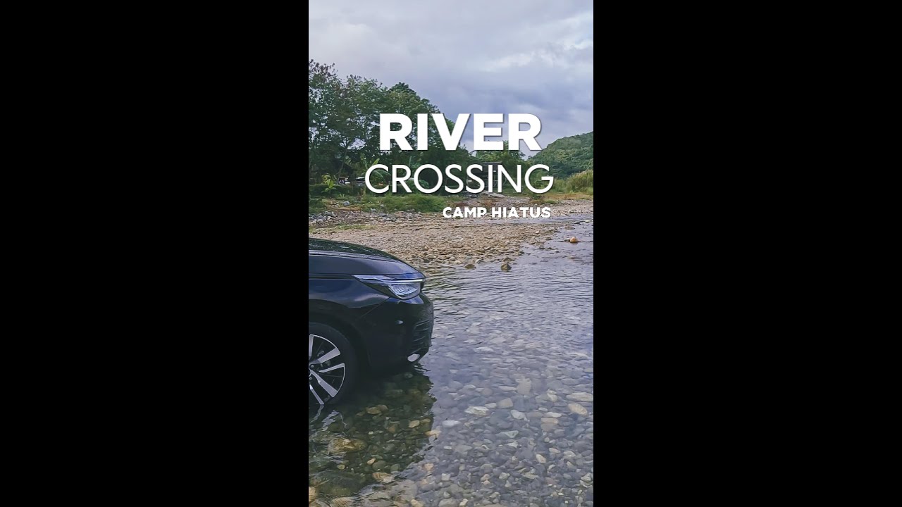 RIVER CROSSING USING SEDAN?! | CAMP HIATUS #shorts #camphiatus