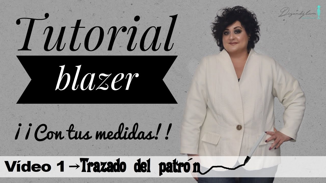 Trazado patrón chaqueta blazer cuello chimenea