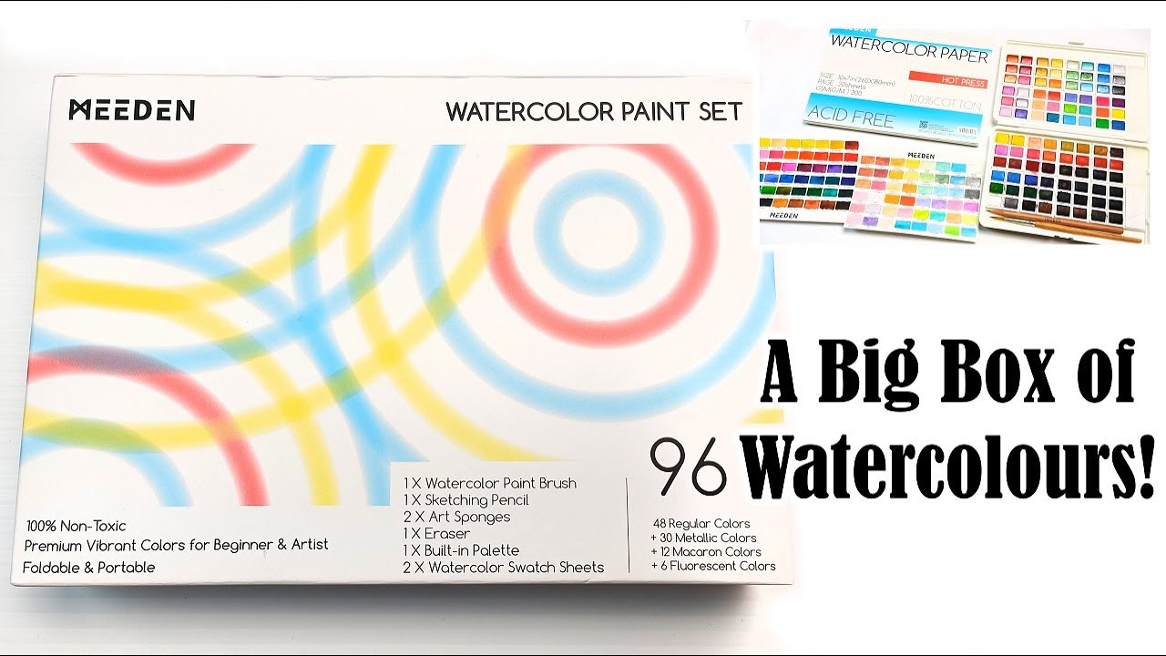 Meeden 96 Watercolour Box Set Review! So Many Paints But Are They Good?