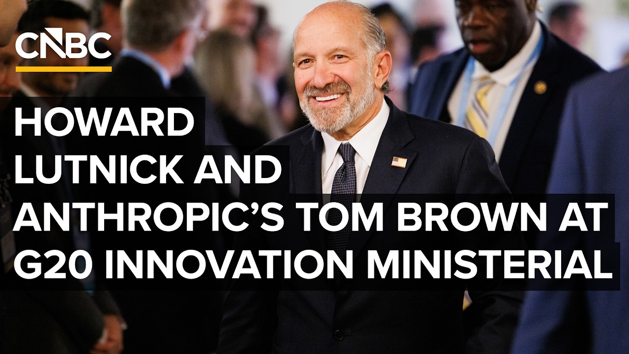 Commerce Sec. Lutnick and Anthropic co-founder Tom Brown speak at G20 meeting &mdash; 9/2/2026