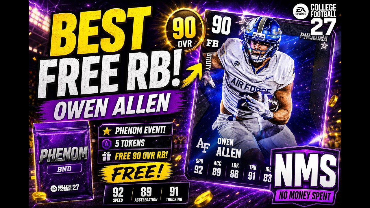 BEST FREE RB in CUT?! 😳 90 Ovr Owen Allen is a MONSTER! | NMS Team Update (Phenoms)