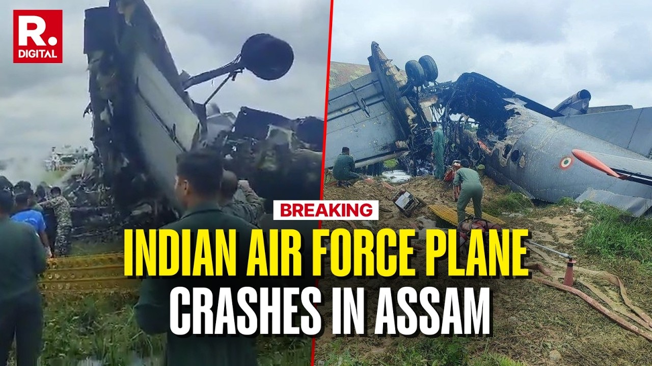 BREAKING: Indian Air Force AN-32 Transport Aircraft Crashes at Jorhat Air Force Station in Assam