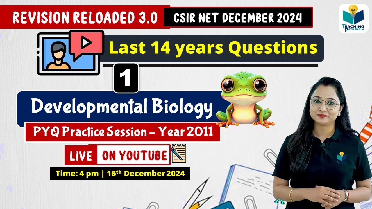 2011- CSIR NET Solved Questions( June - December) || Developmental Biology || CSIR NET Lifesciences