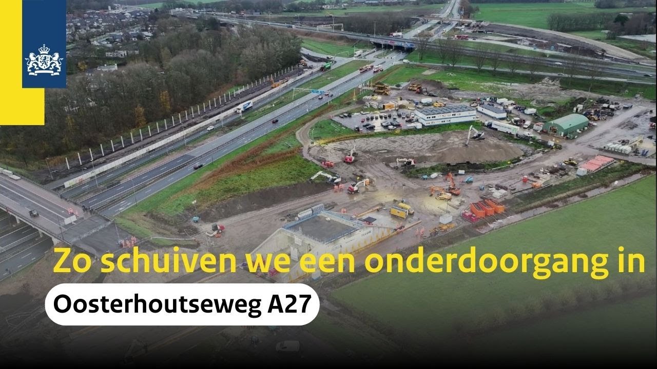 Zo schuiven we de onderdoorgang van de Oosterhoutseweg (A27) in | Timelapse