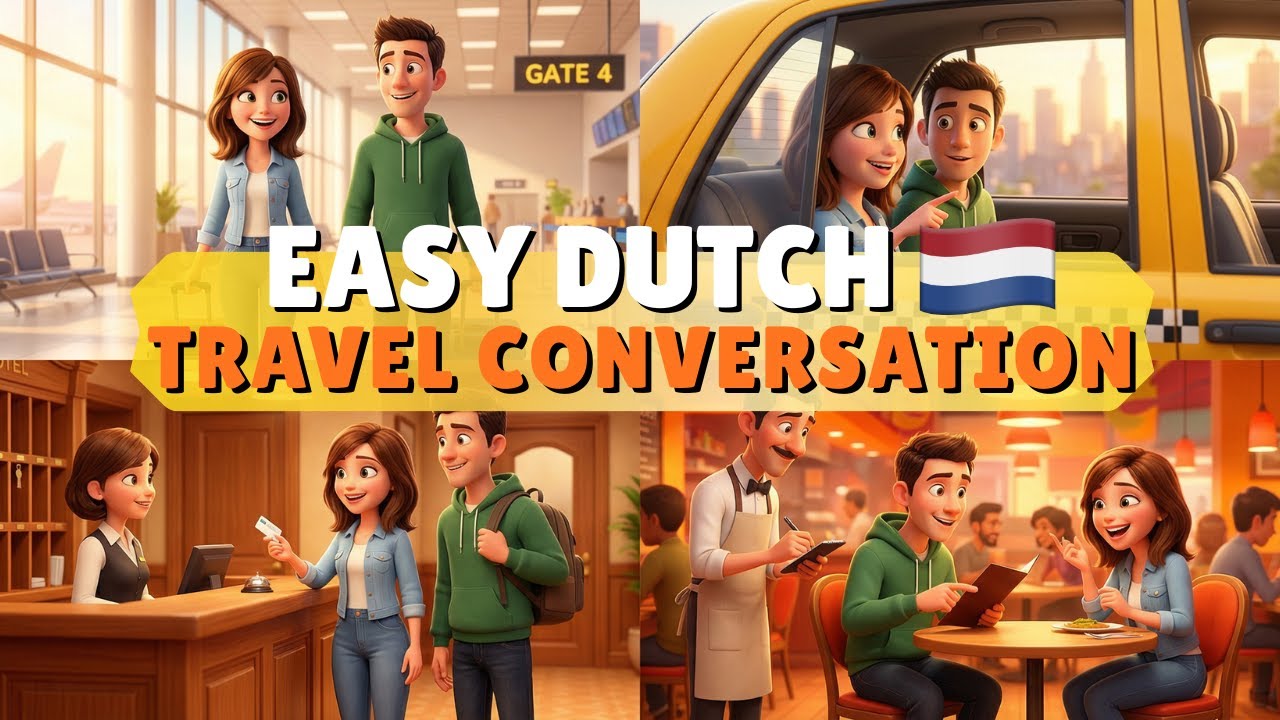 Dutch Listening Practice 🇳🇱 | Travel Conversation | Easy Dutch A1–A2